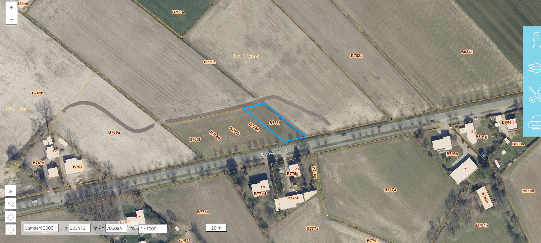 5 stukken grond Nieuwe Baan Eksaarde